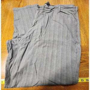 Riders Stretch Brown Strip Plus Size Pants 26WL, Inseam 31.5"